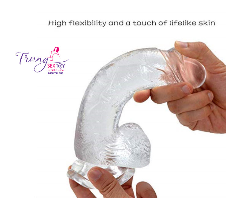 Dương vật giả trong suốt đa chức năng kích thích cực mạnh