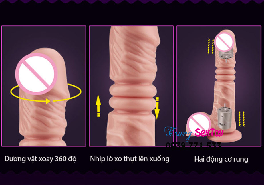 Dương vật giả King Size rung thụt cực mạnh sướng đã tay