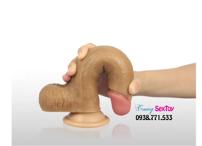 Dương vật giả Lovetoy 8 inch silicone mềm mại tự nhiên