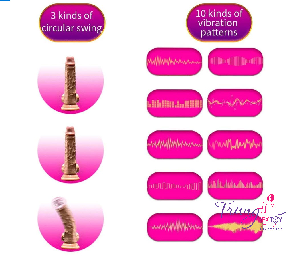 Dương vật giả gắn tường Yeain rung ngoáy điều khiển từ xa siêu thực