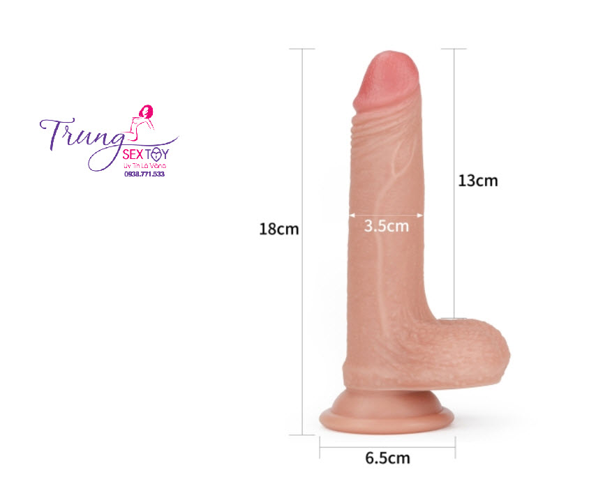 Dương vật giả Lovetoy Nature 2 lớp 7 inch mềm mịn siêu thực