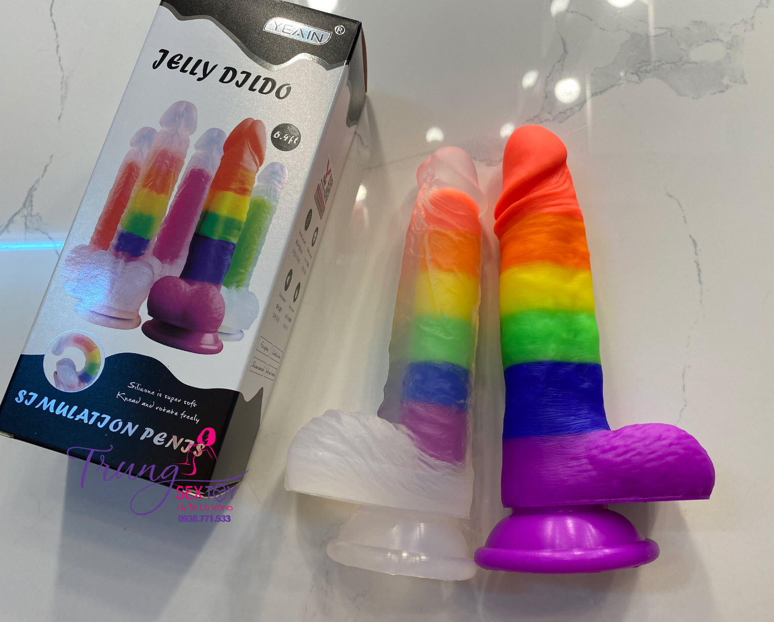 Dương vật giả mềm mại đa sắc Yeain đàn hồi tốt, siêu thật