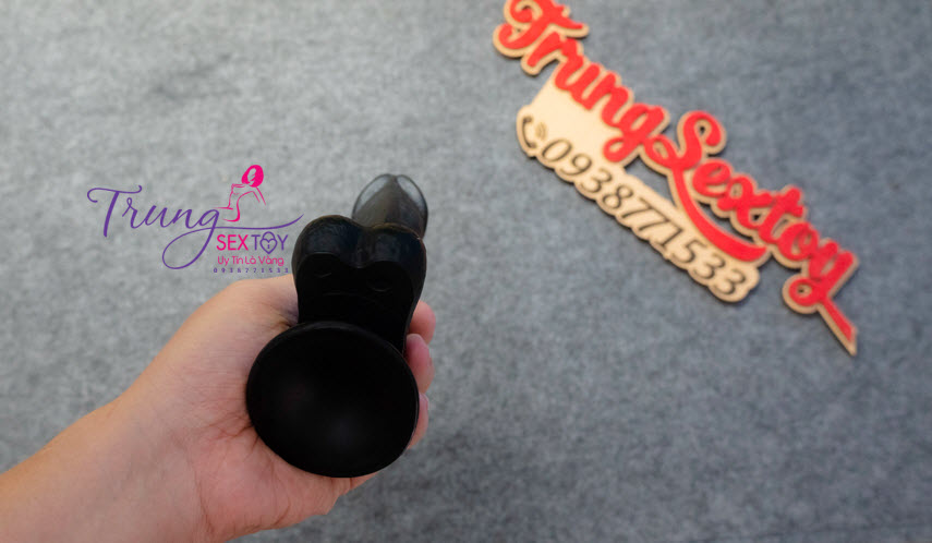 Dương vật giả silicon mềm 11x3cm màu đen giá tốt Dương vật giả silicon mềm 11x3cm màu đen giá tốt