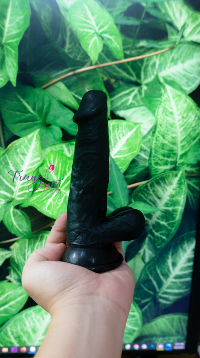 Dương vật giả silicon mềm 11x3cm màu đen giá tốt Dương vật giả silicon mềm 11x3cm màu đen giá tốt