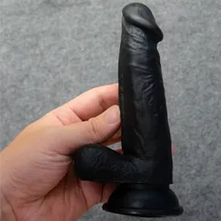 Dương vật giả silicon mềm 11x3cm màu đen giá tốt 