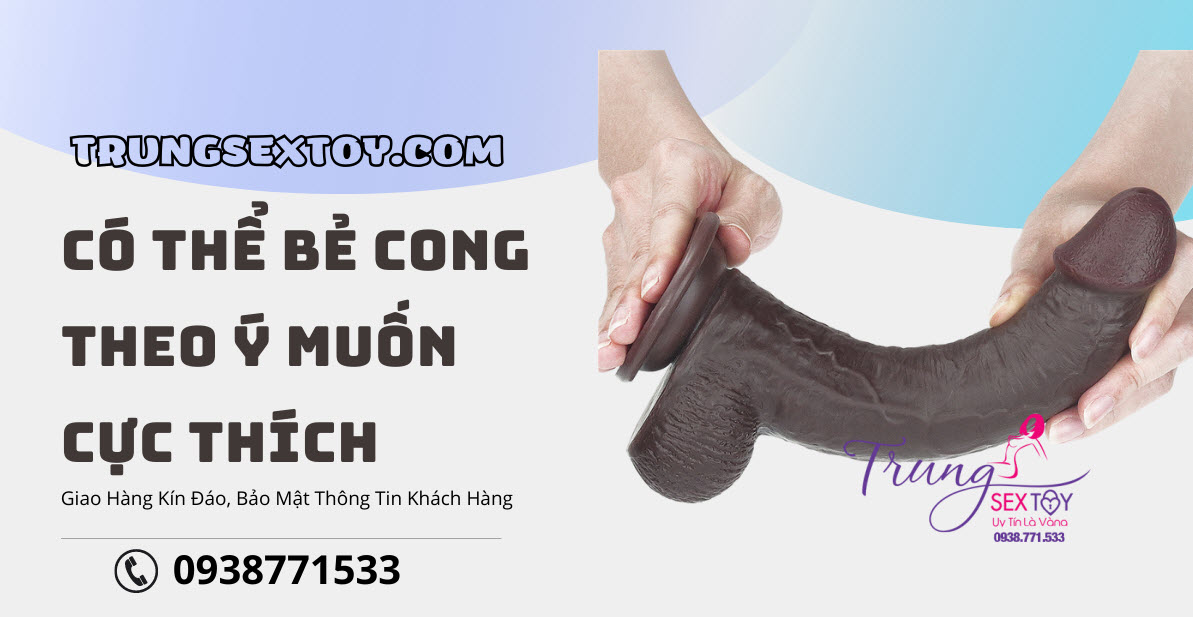 Dương vật giả gắn tường 2 lớp Lovetoy mềm mại 23cm siêu thực