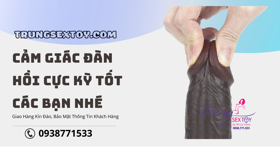 Dương vật giả gắn tường 2 lớp Lovetoy mềm mại 23cm siêu thực