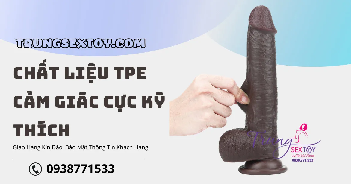 Dương vật giả gắn tường 2 lớp Lovetoy da trượt kích thước 23cm