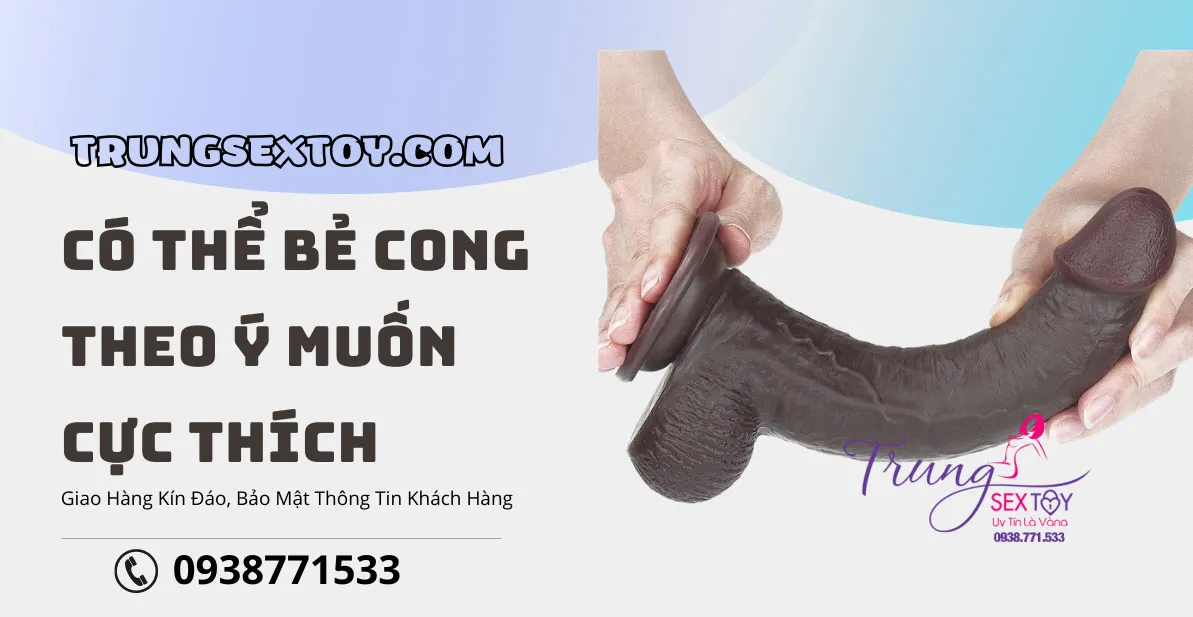 Dương vật giả gắn tường 2 lớp Lovetoy da trượt kích thước 23cm