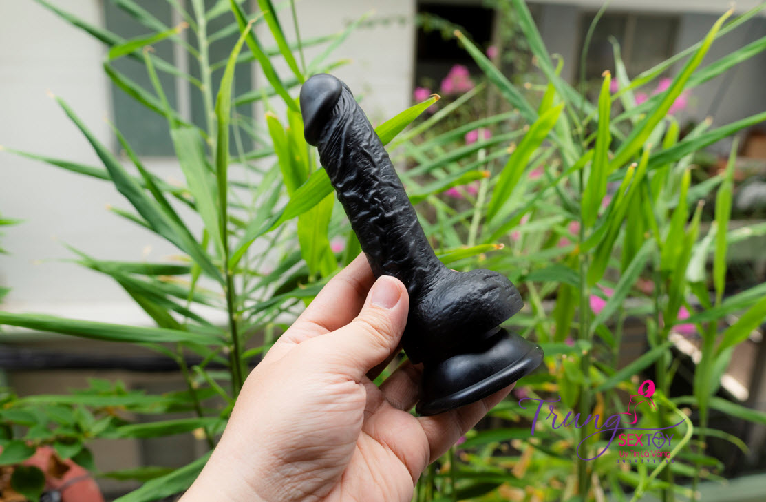 Mini dương vật giả đen 11x2cm - Thỏa mãn, nhỏ gọn, dễ dùng