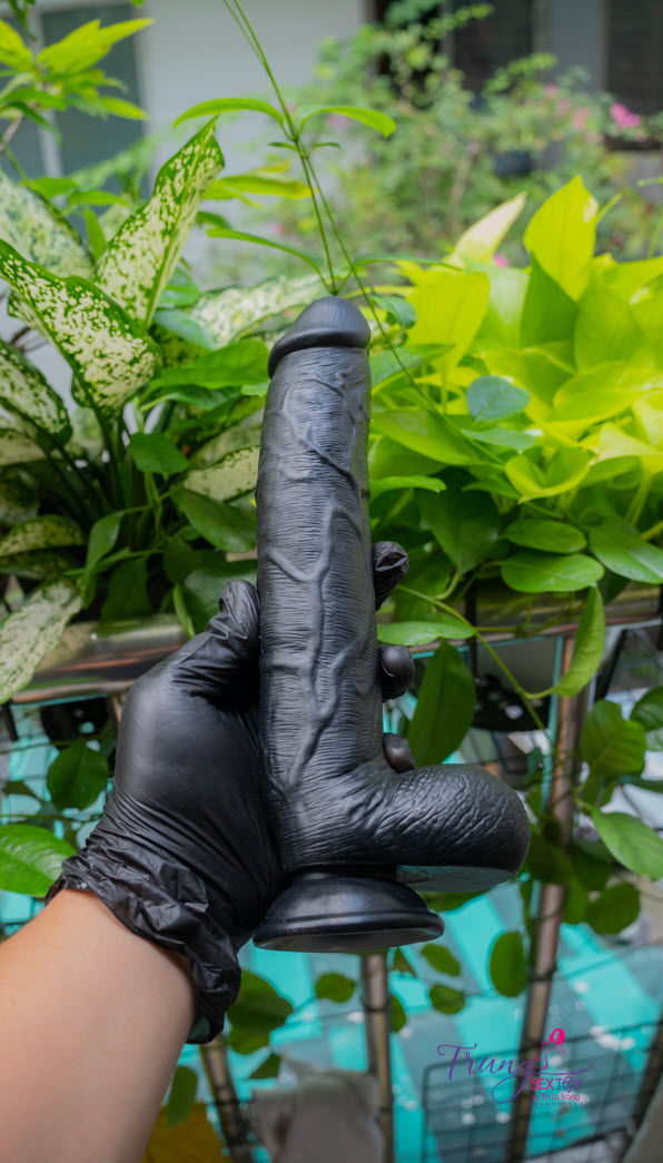 Dương Vật Giả Gắn Tường Đen 20*4cm Siêu Thật Hấp Dẫn Mạnh Mẽ