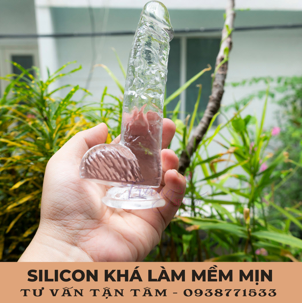 dương vật giả trong suốt đa sắc 12x25cm kích thích mạnh mẽ