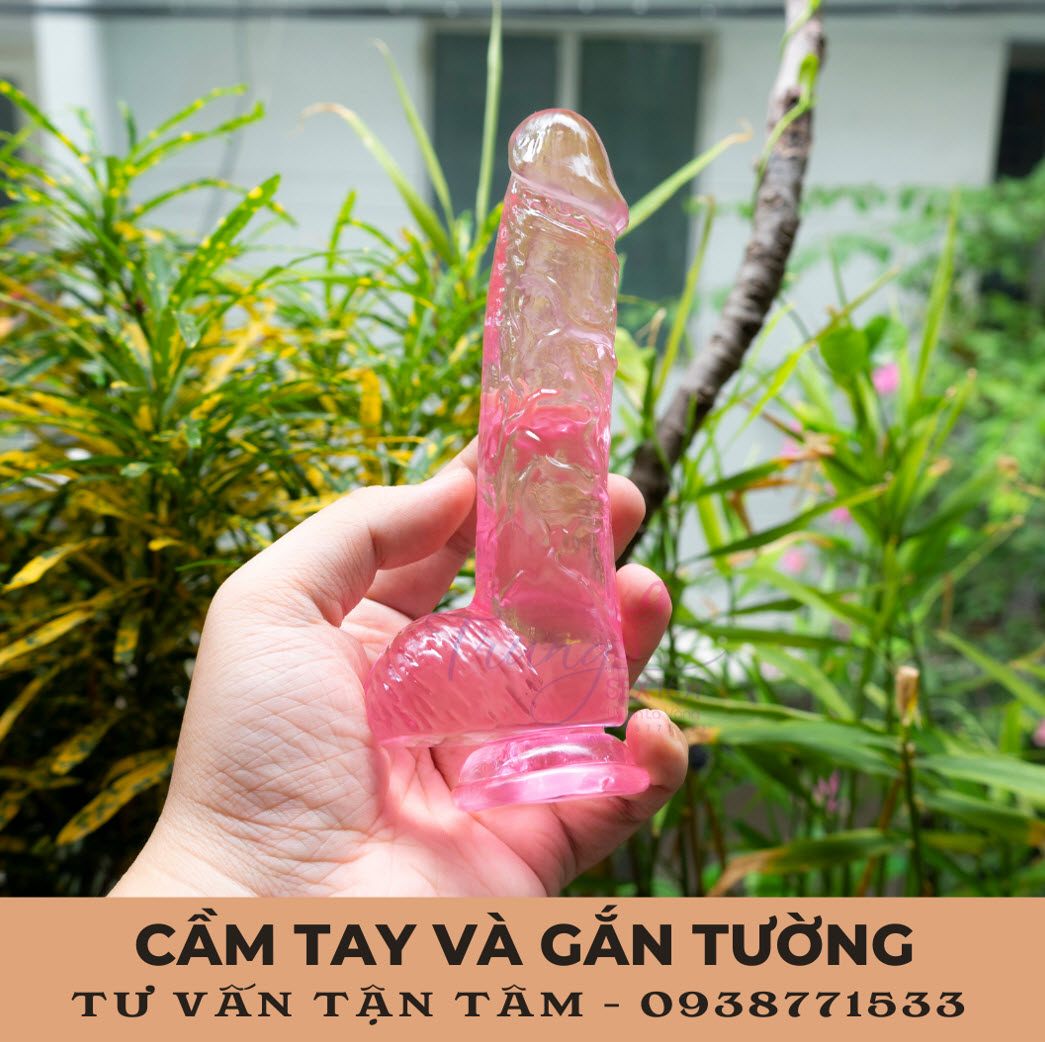 dương vật giả trong suốt đa sắc 12x25cm kích thích mạnh mẽ