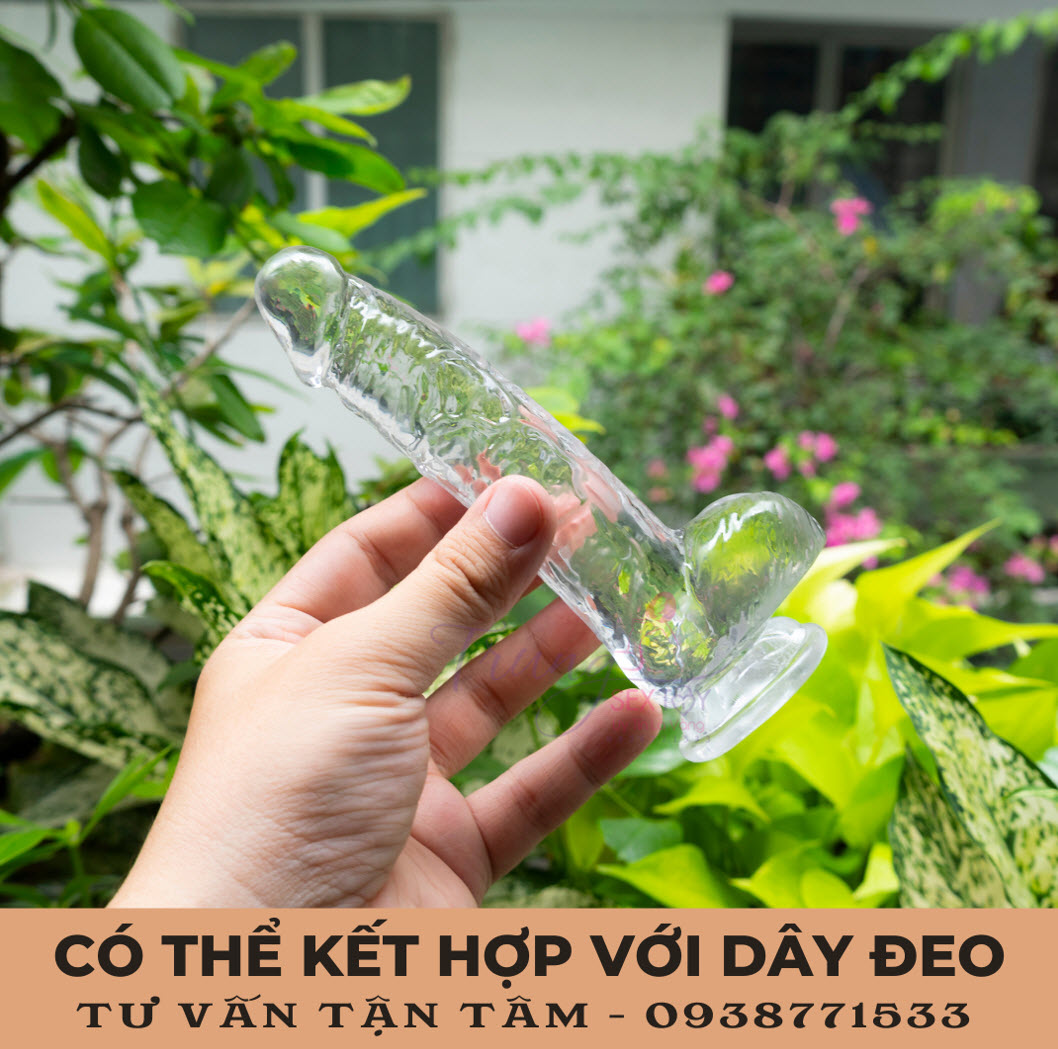 dương vật giả trong suốt đa sắc 12x25cm kích thích mạnh mẽ
