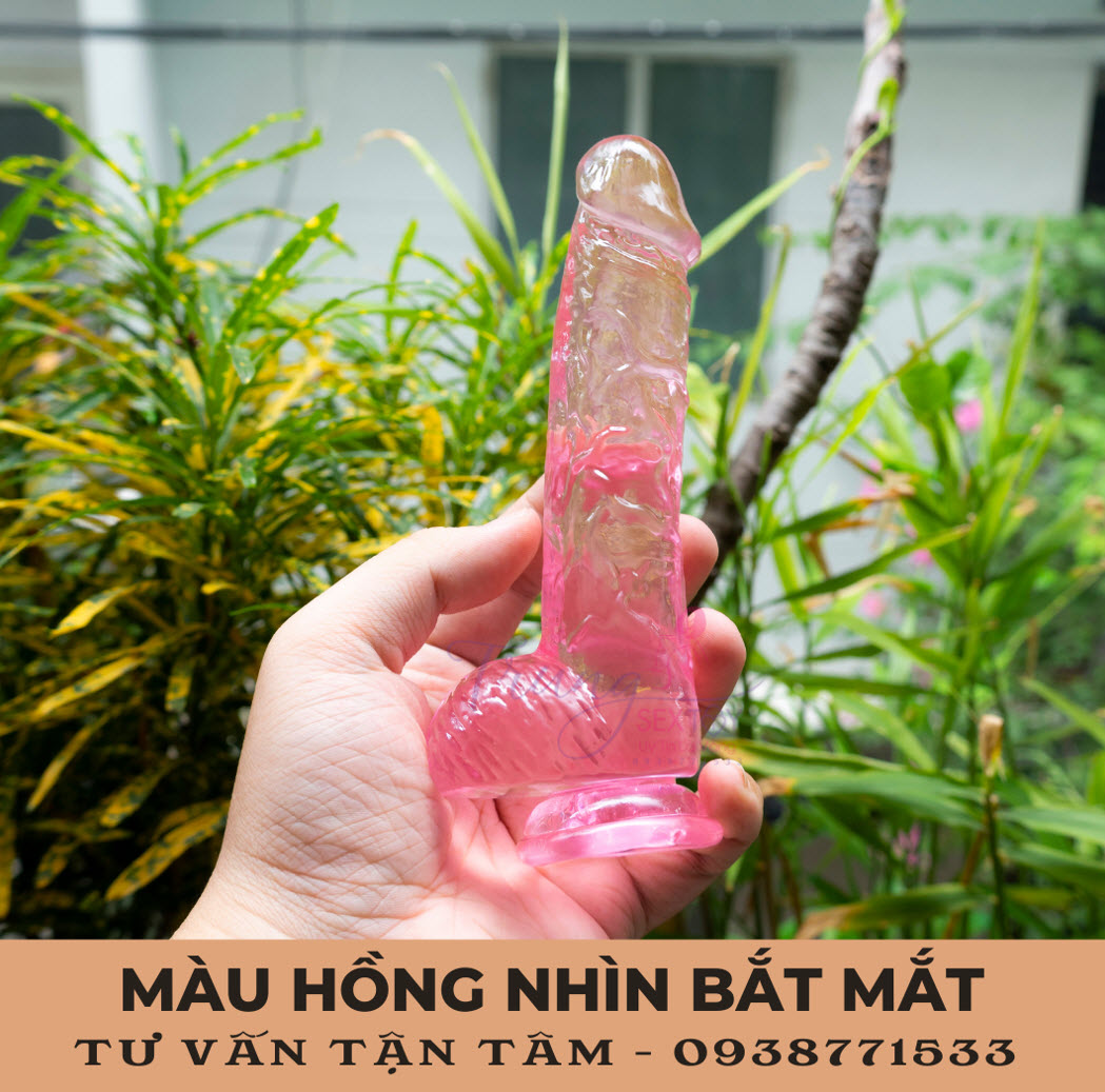 dương vật giả trong suốt đa sắc 12x25cm kích thích mạnh mẽ