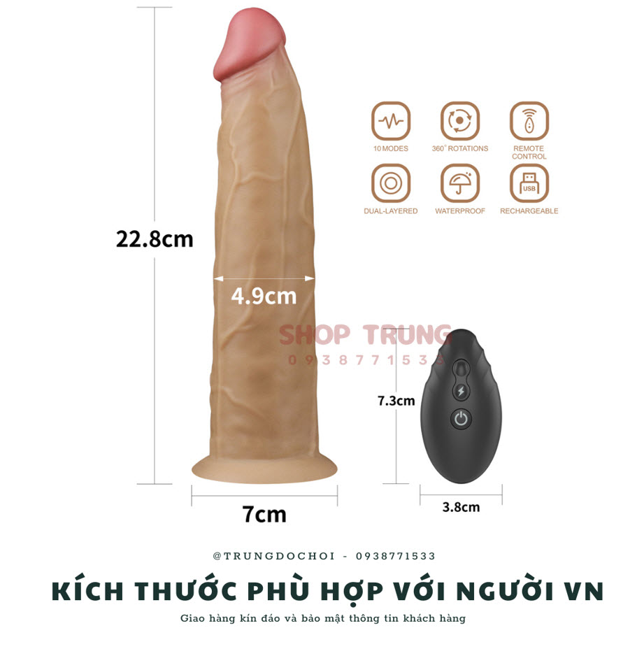 Lovetoy Rotator Có Rung Đa Chức Năng Điều Khiển Từ Xa Tối Ưu