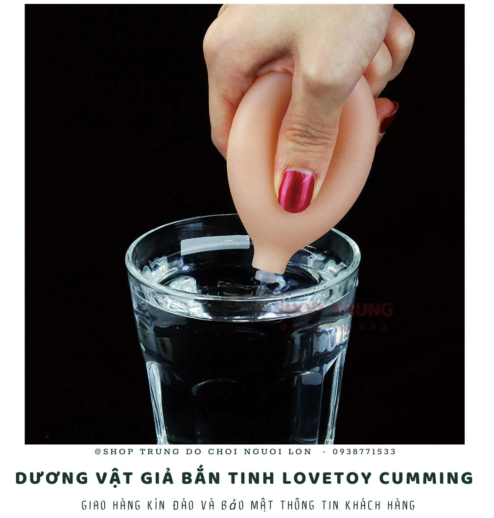 Dương vật giả bắn tinh Lovetoy silicon TPE rung điểm G chân thực
