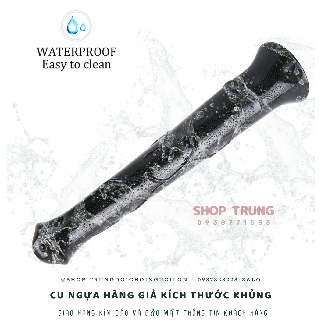 Đồ chơi người lớn đen 40cm bám tường chất liệu ngựa thật