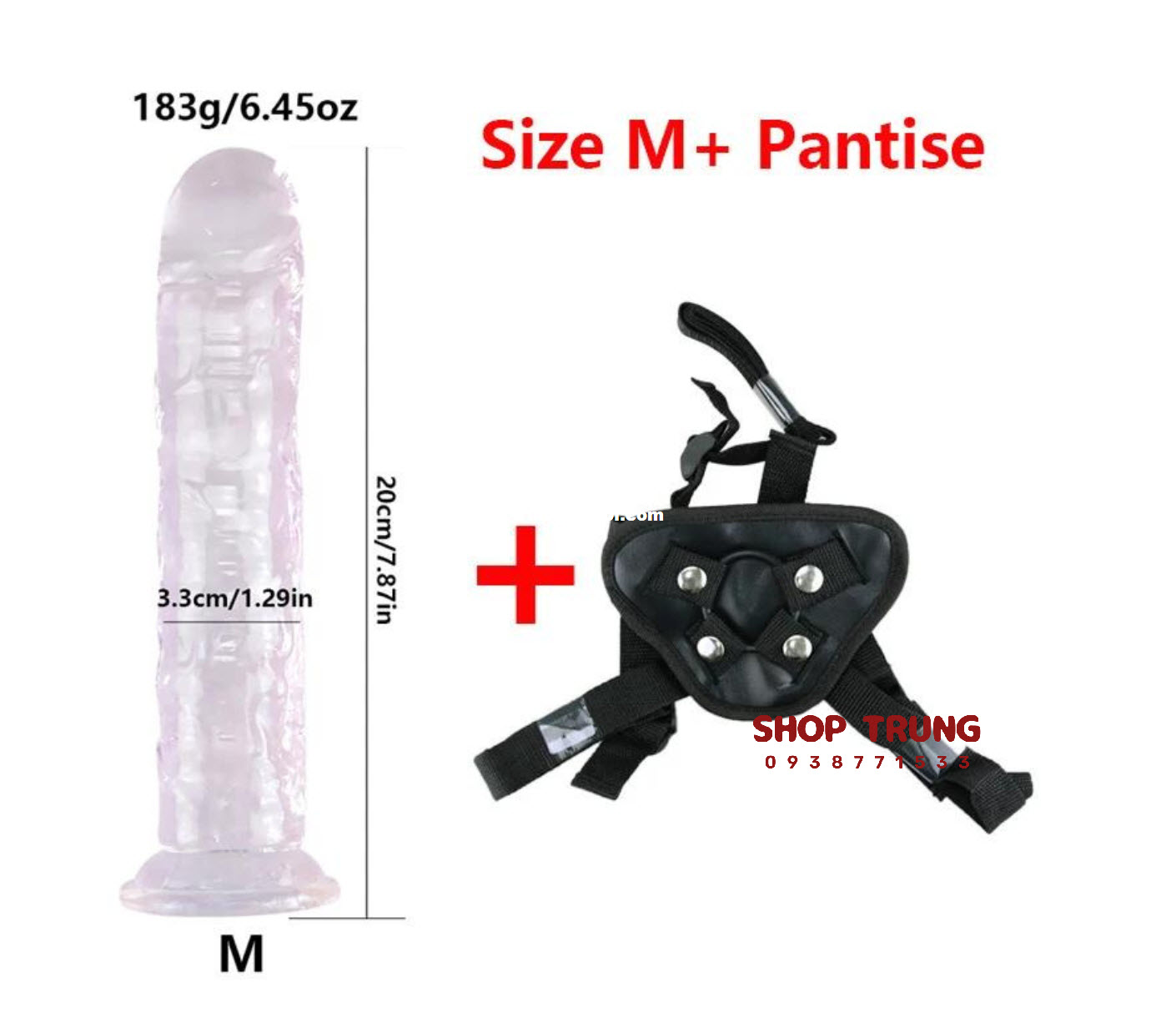 Duong Vat Gia Trong Suot 15cm Uu Dai Hap Dan Cho Nu