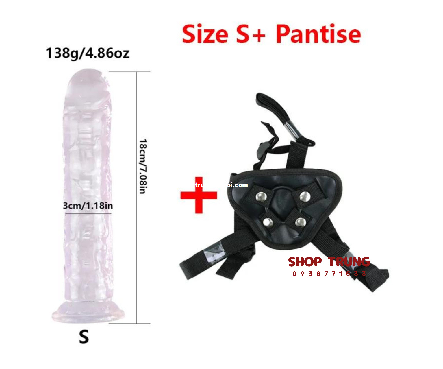 Duong Vat Gia Trong Suot 15cm Uu Dai Hap Dan Cho Nu