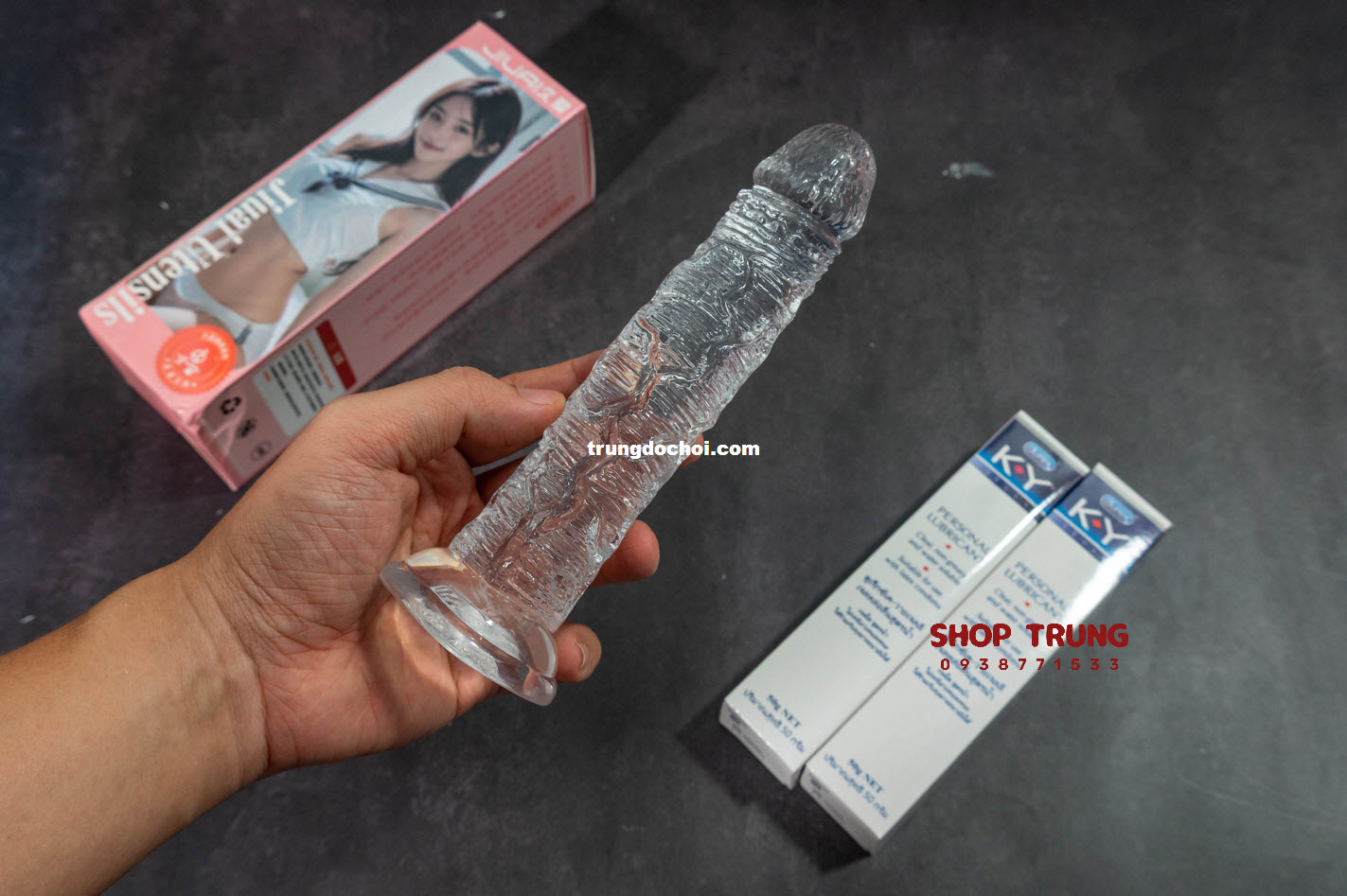 Duong Vat Gia Trong Suot 15cm Uu Dai Hap Dan Cho Nu