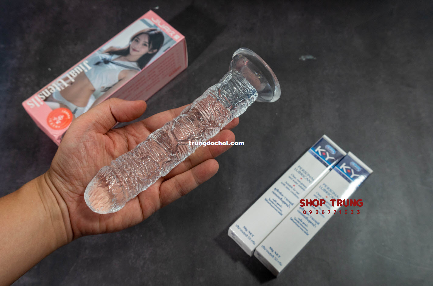 Duong Vat Gia Trong Suot 15cm Uu Dai Hap Dan Cho Nu