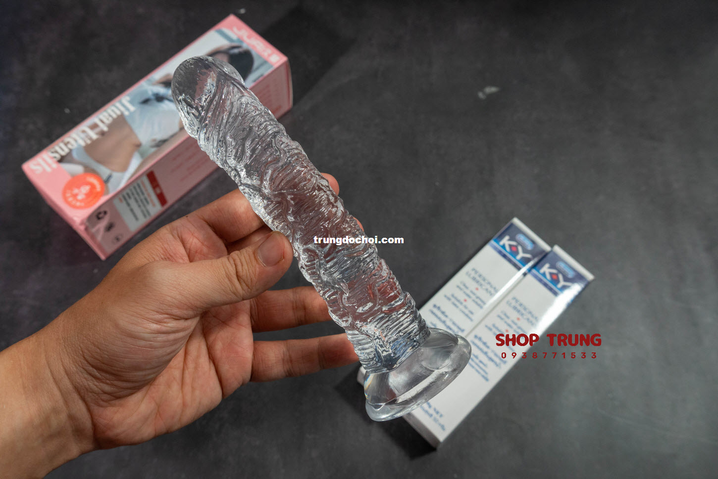 Duong Vat Gia Trong Suot 15cm Uu Dai Hap Dan Cho Nu