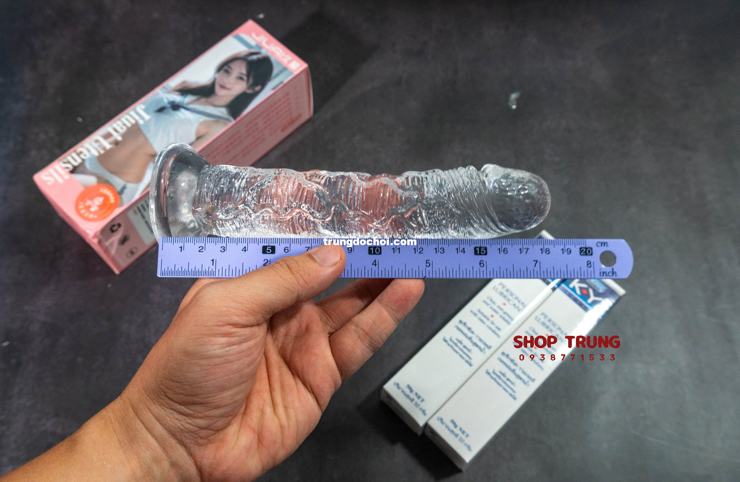 Duong Vat Gia Trong Suot 15cm Uu Dai Hap Dan Cho Nu