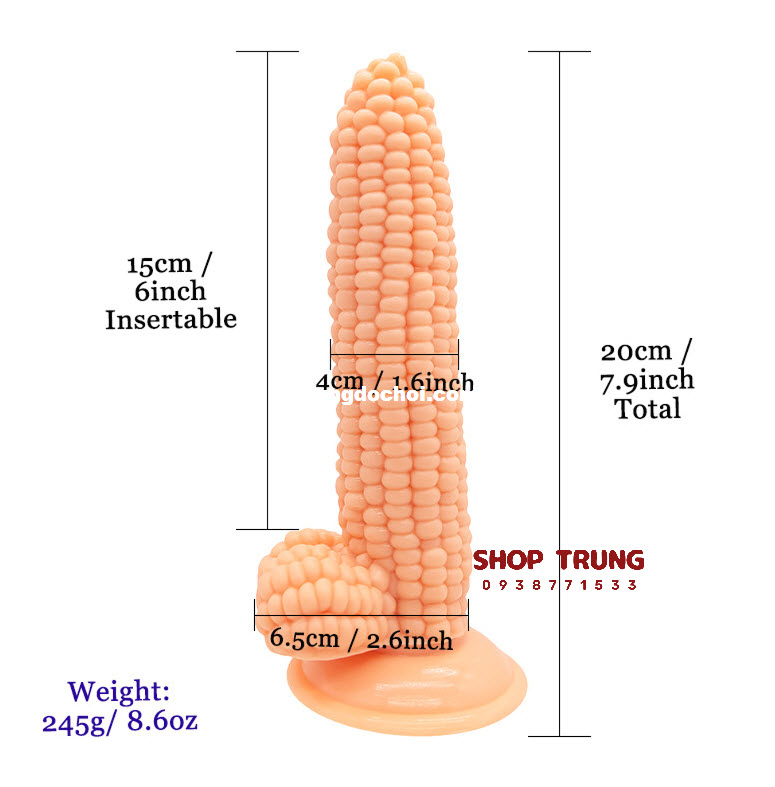 Trải Nghiệm Đỉnh Cao Dương Vật Giả Silicone Trái Bắp Chất Lượng