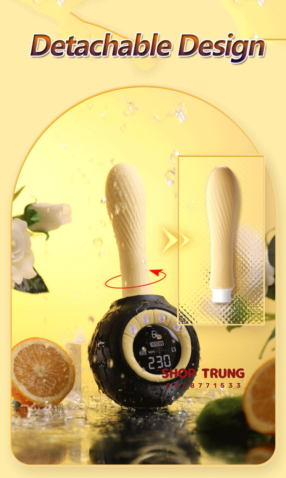 Dương vật giả rung thụt 10 chế độ điều khiển từ xa LCD chuẩn cao cấp