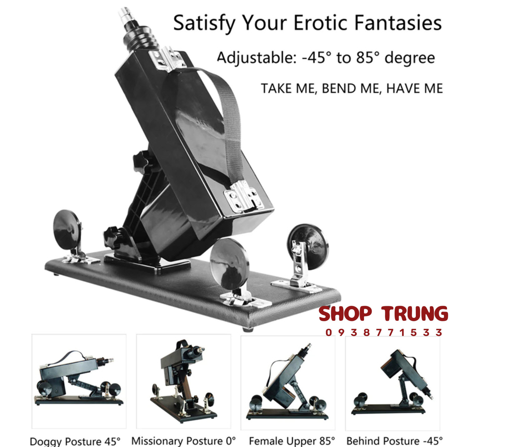 Máy rung tự động Machine Gun 6 đầu nữ kích thích mạnh mẽ