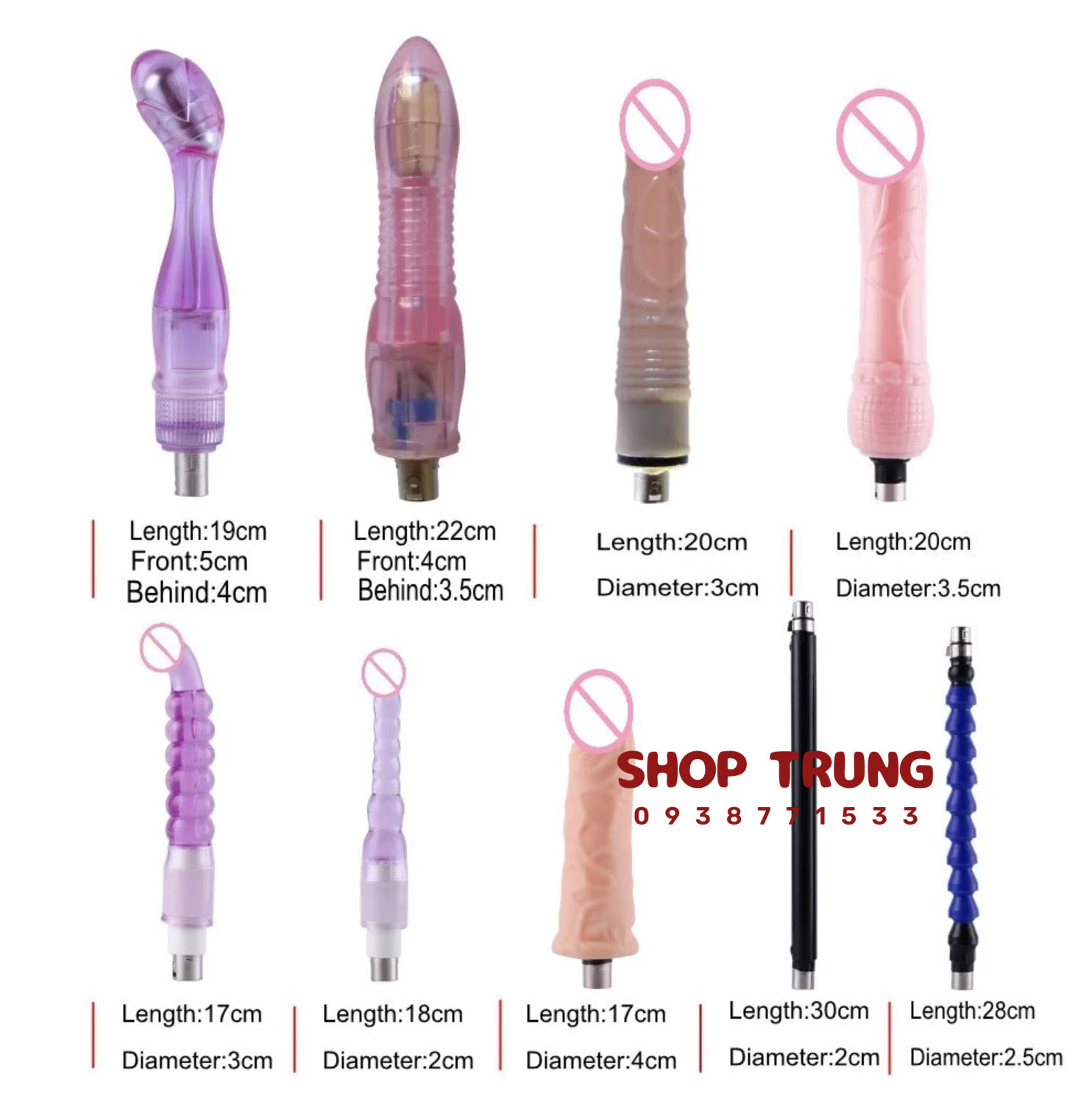 Máy rung tự động Machine Gun 6 đầu nữ kích thích mạnh mẽ