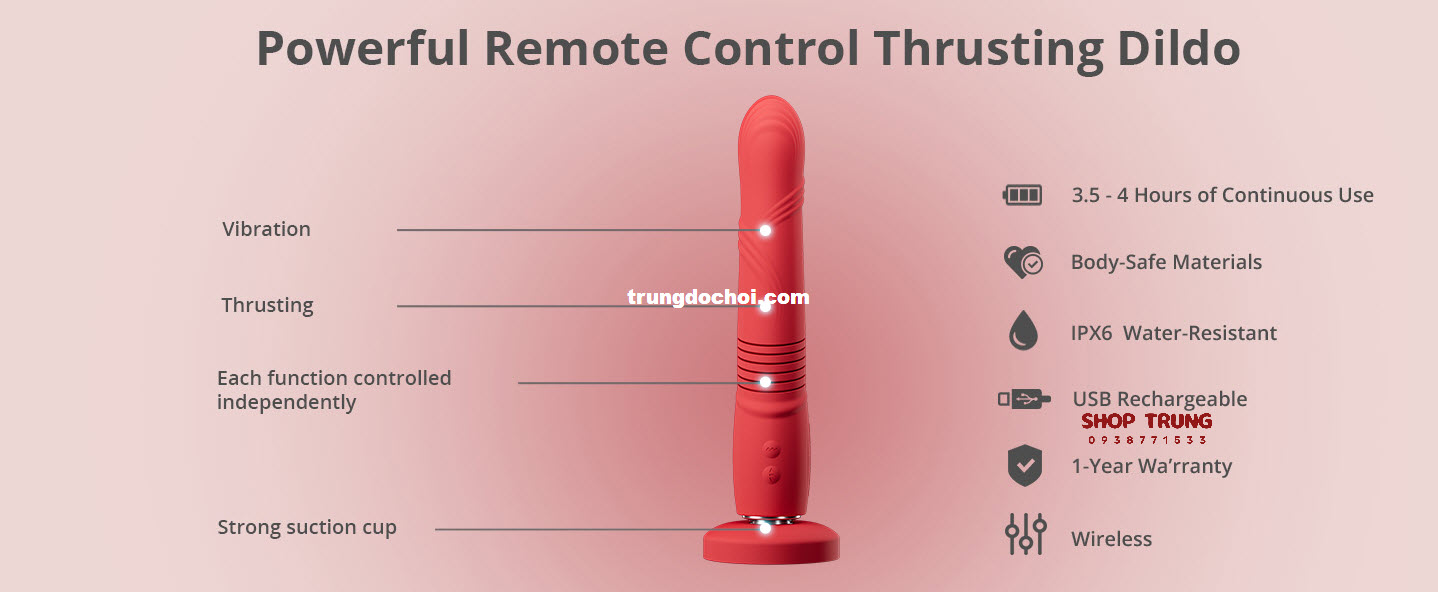 Dương Vật Giả Lovense Gravity - Rung Thụt Cực Mạnh, Điều Khiển App