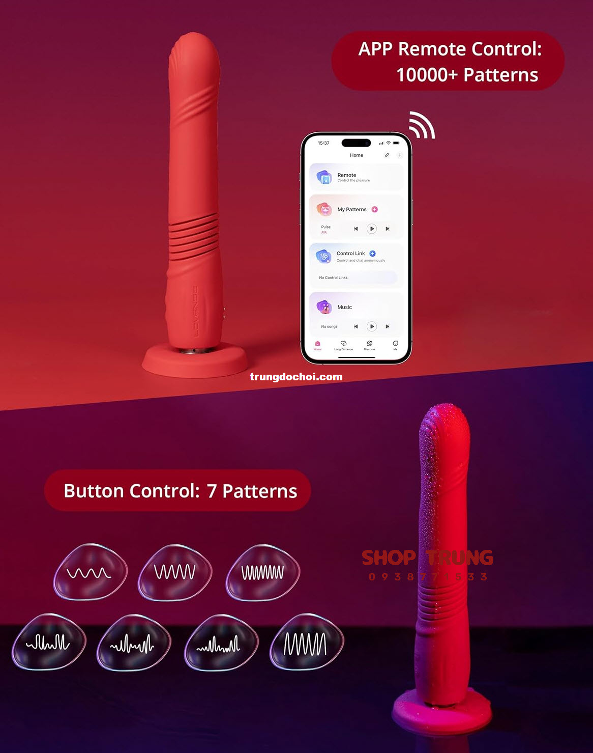 Dương Vật Giả Lovense Gravity - Rung Thụt Cực Mạnh, Điều Khiển App