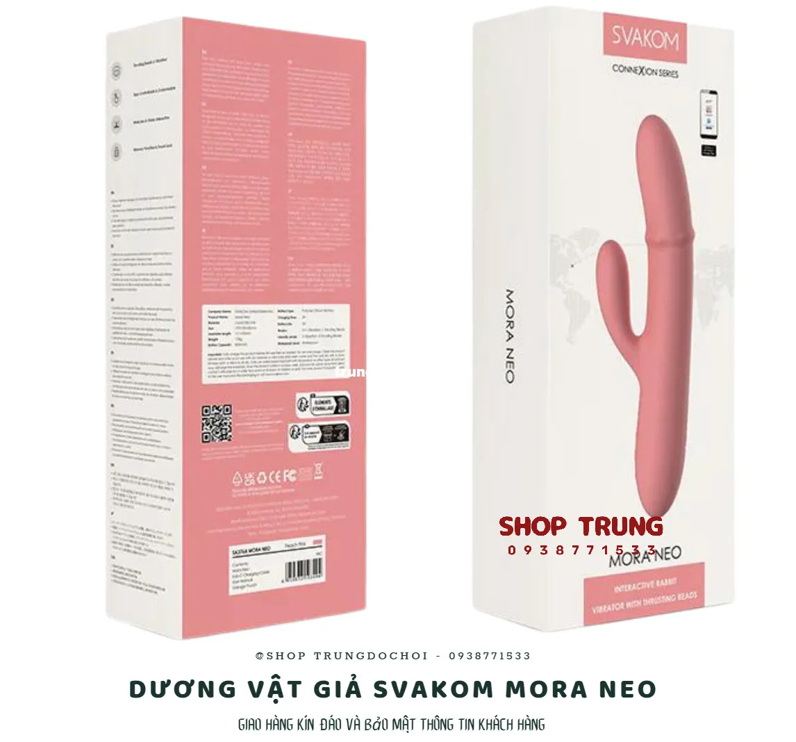 Svakom Mora Neo dương vật giả rung đẩy điều khiển từ xa, silicone y tế an toàn