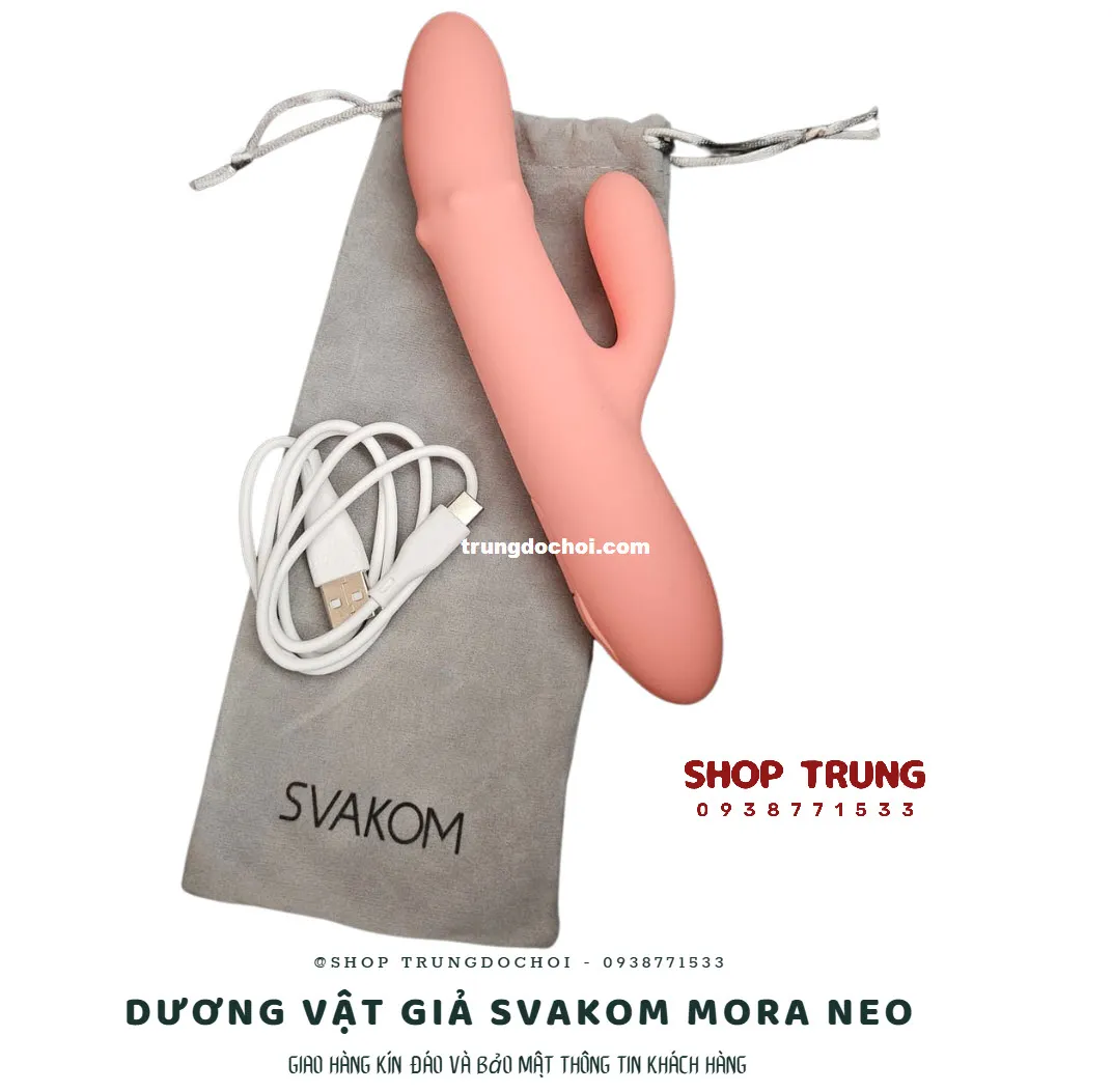 Svakom Mora Neo dương vật giả rung đẩy điều khiển từ xa, silicone y tế an toàn