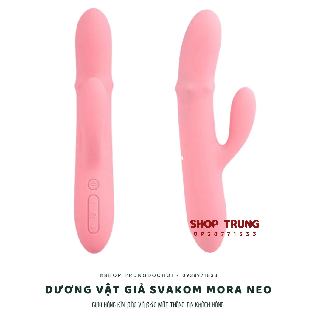 Svakom Mora Neo dương vật giả rung đẩy điều khiển từ xa, silicone y tế an toàn