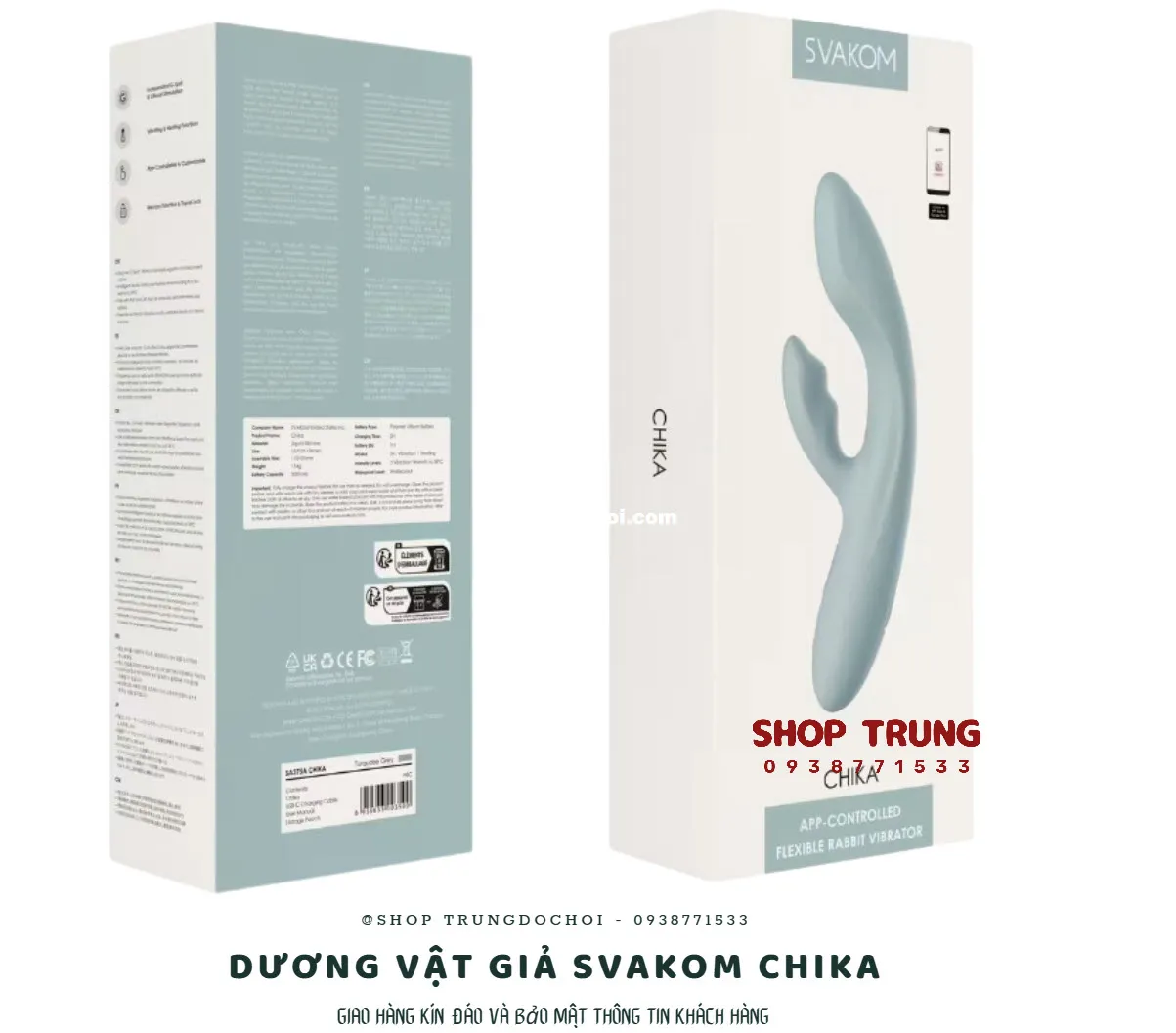 Dương Vật Giả Svakom Chika 5 Tần Số Rung Sưởi Ấm App