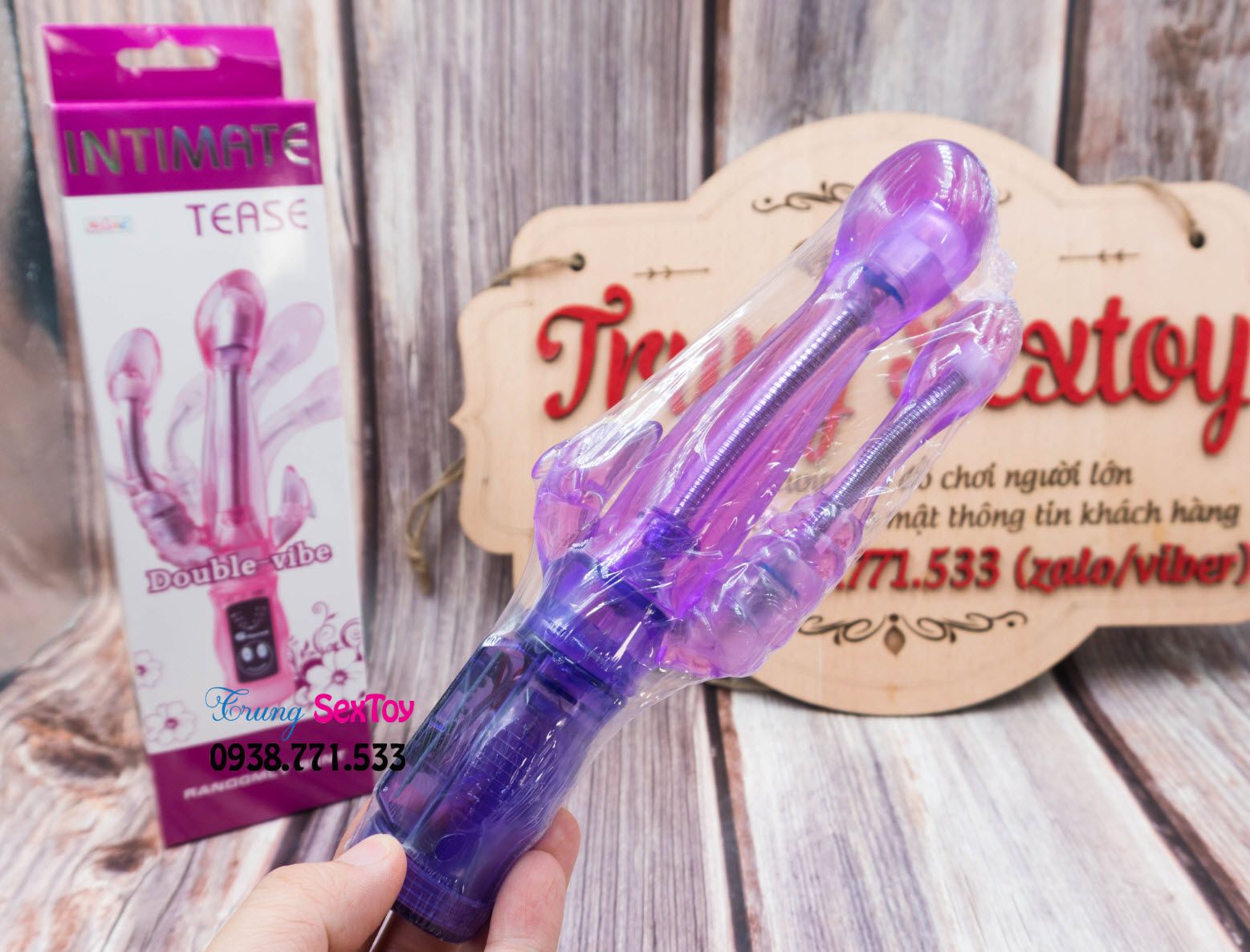 Dương vật giả 3 đầu Tease - Sáng tạo, độc đáo, kích thích cực mạnh