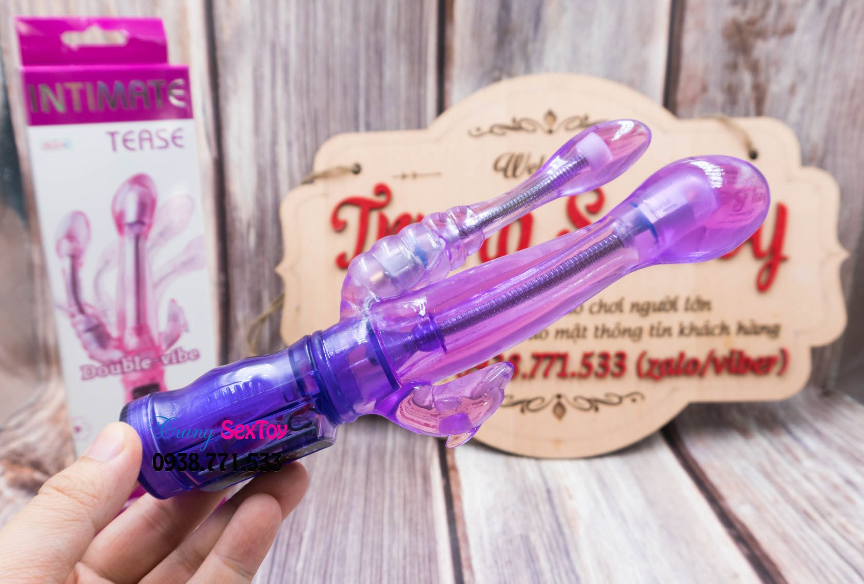 Dương vật giả 3 đầu Tease - Sáng tạo, độc đáo, kích thích cực mạnh
