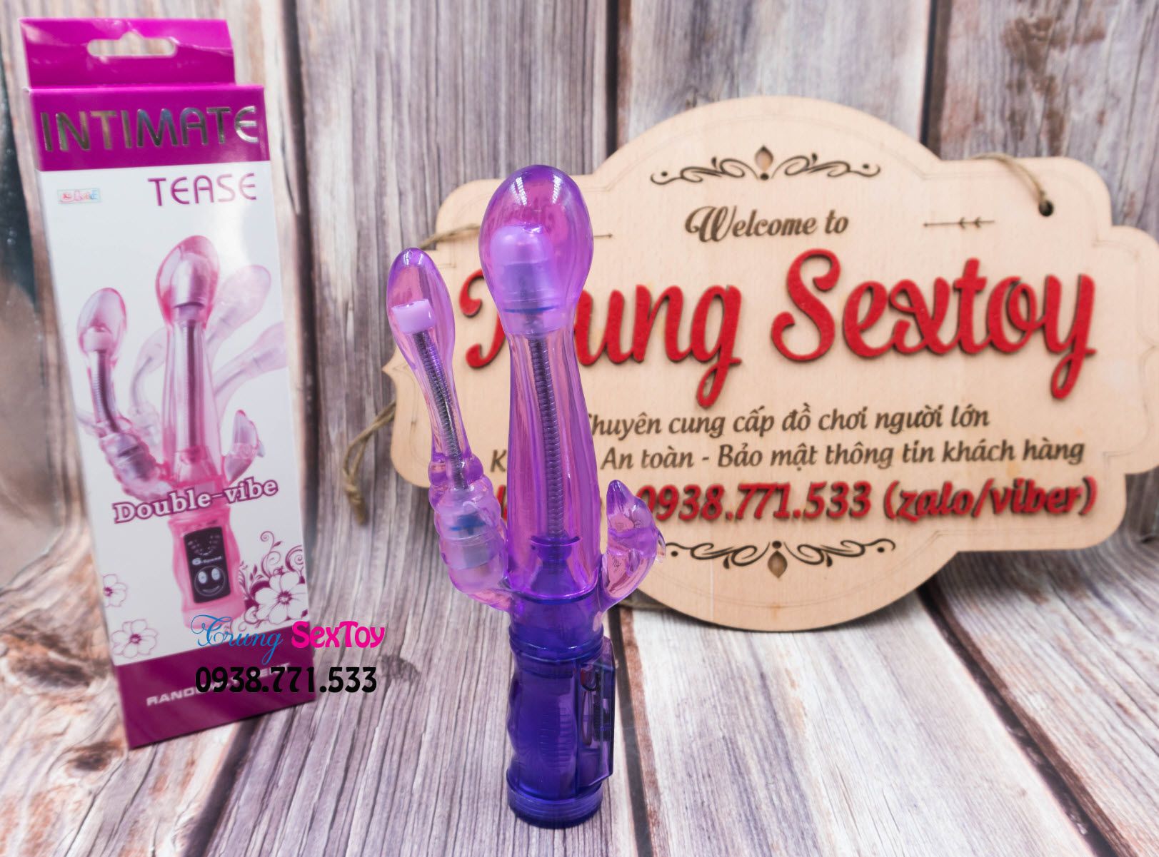 Dương vật giả 3 đầu Tease - Sáng tạo, độc đáo, kích thích cực mạnh