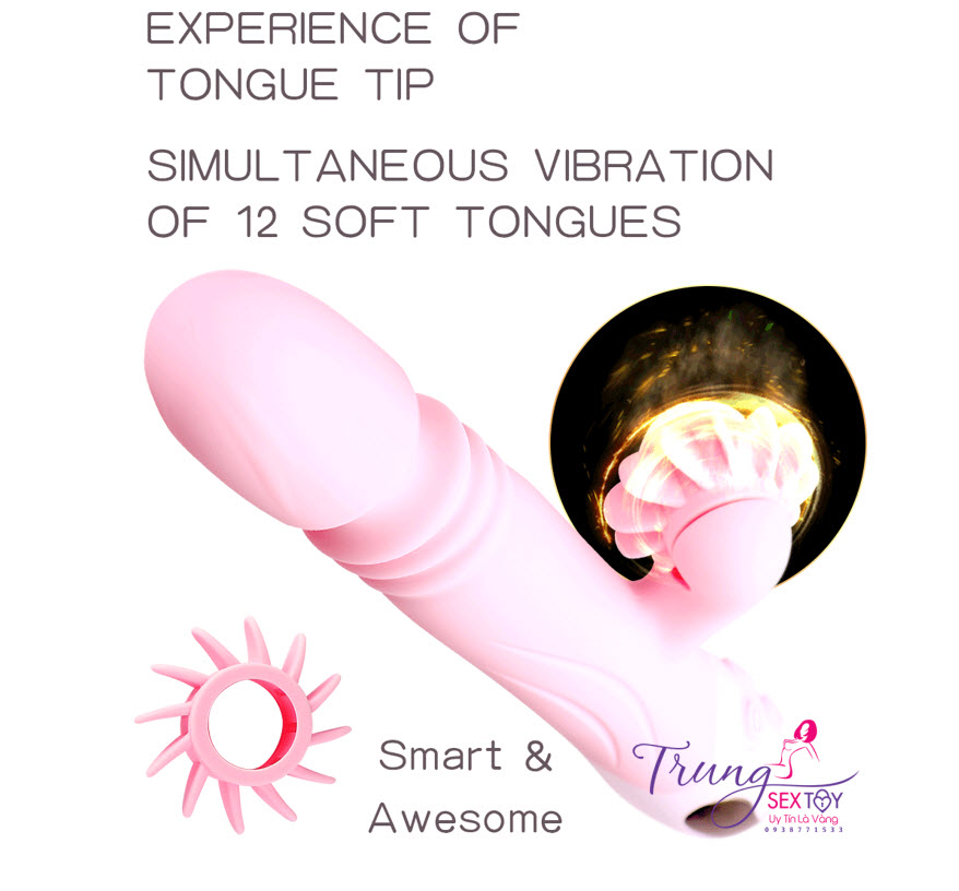 Máy rung tự động lưỡi giả cô bé siêu kích thích