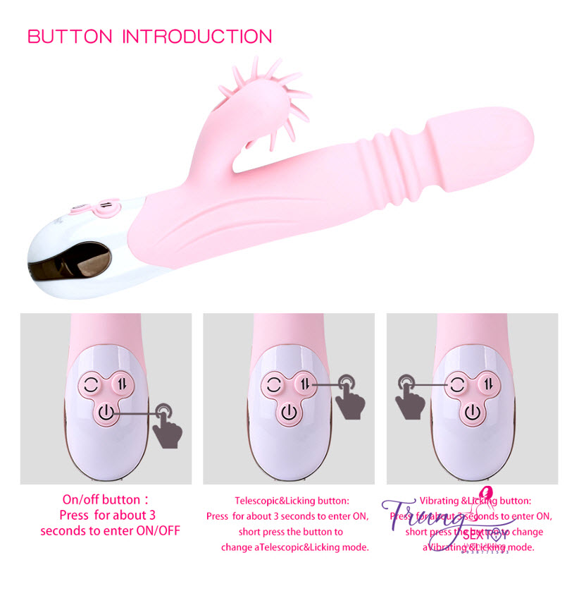 Máy rung tự động lưỡi giả cô bé siêu kích thích