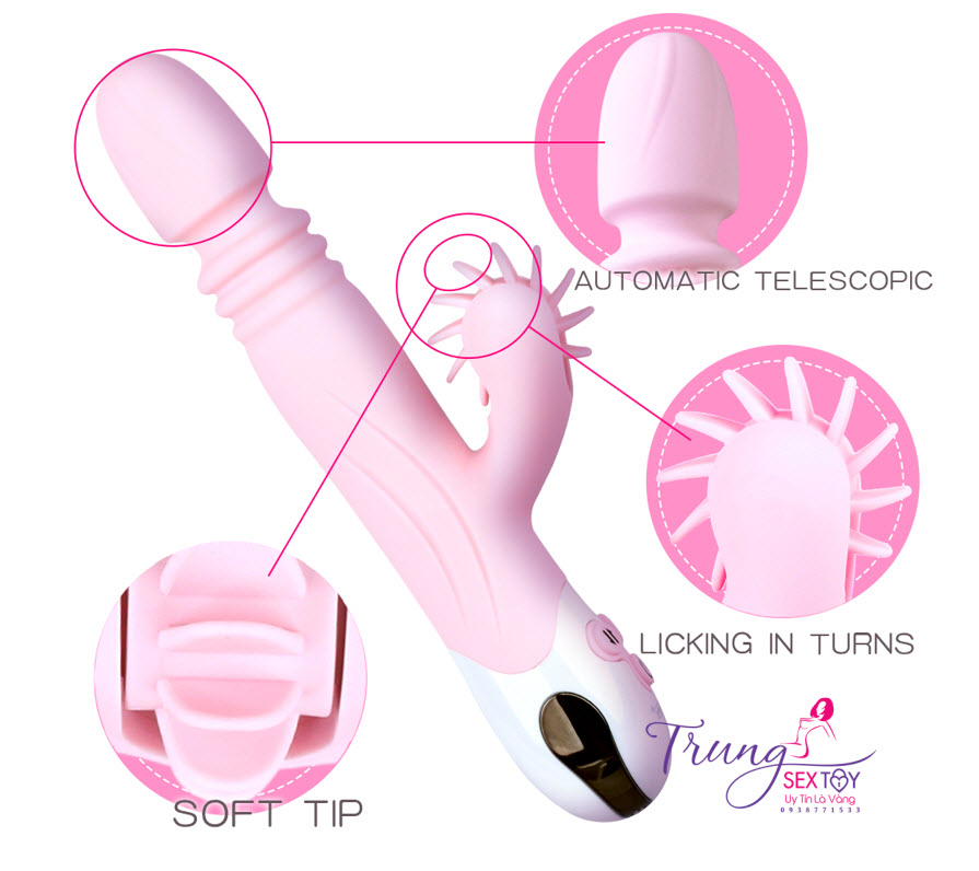 Máy rung tự động lưỡi giả cô bé siêu kích thích