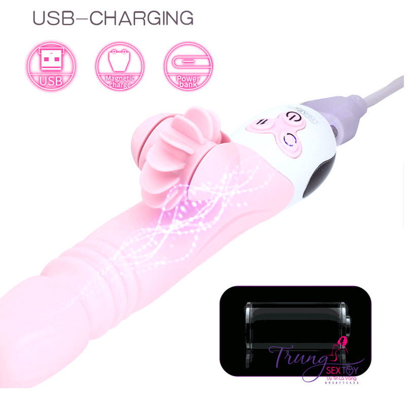 Máy rung tự động lưỡi giả cô bé siêu kích thích