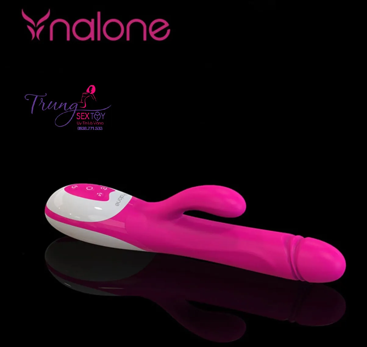Dương vật giả Nalone Wave rung thụt massage bi silicon cao cấp