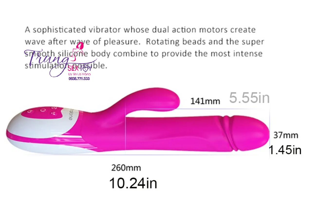 Dương vật giả Nalone Wave rung thụt massage bi silicon cao cấp