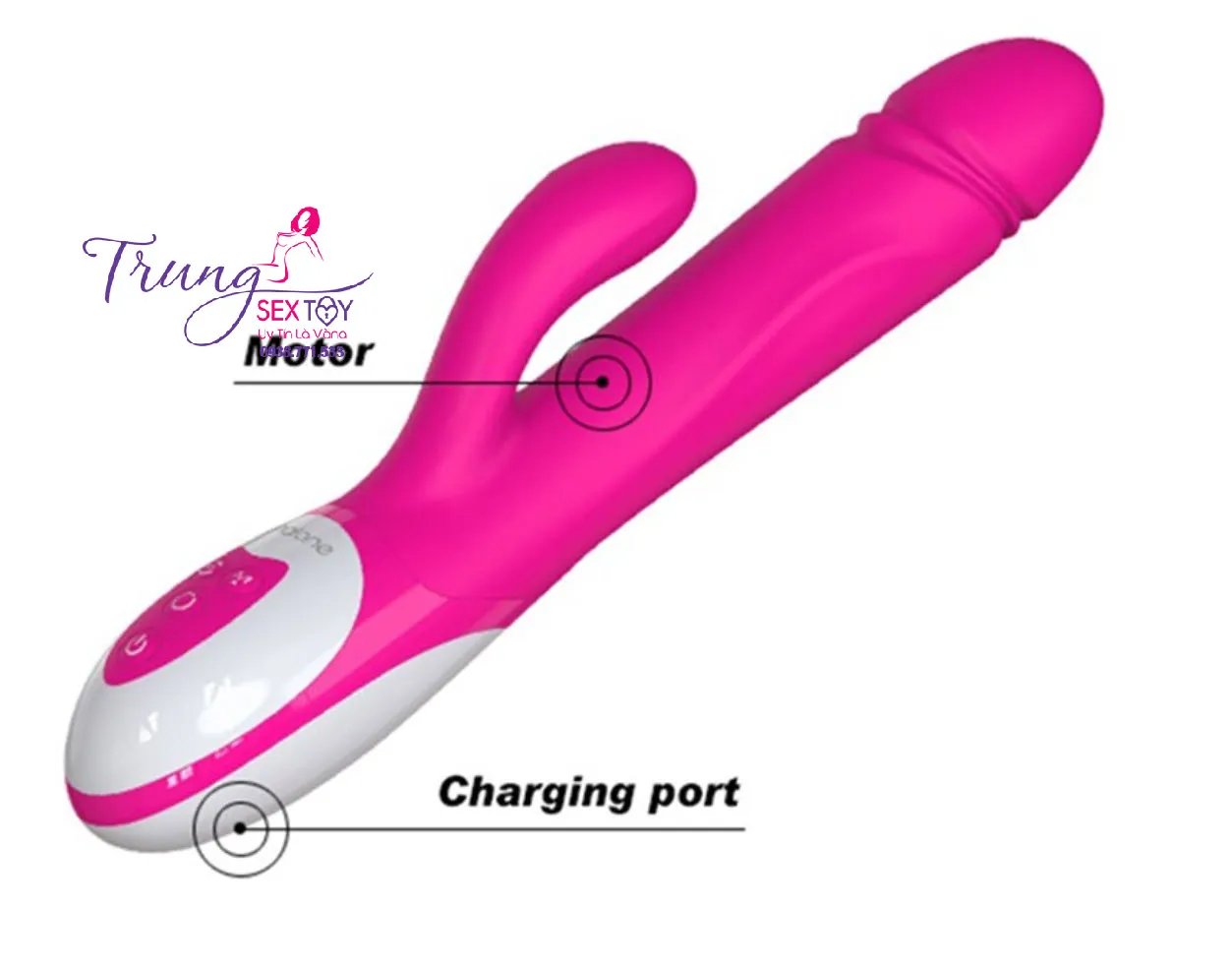 Dương vật giả Nalone Wave rung thụt massage bi silicon cao cấp
