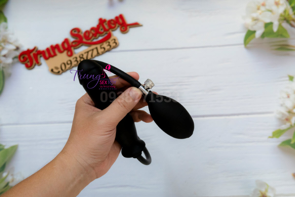 Dương vật giả bơm hơi đen cao cấp an toàn hỗ trợ cực đã