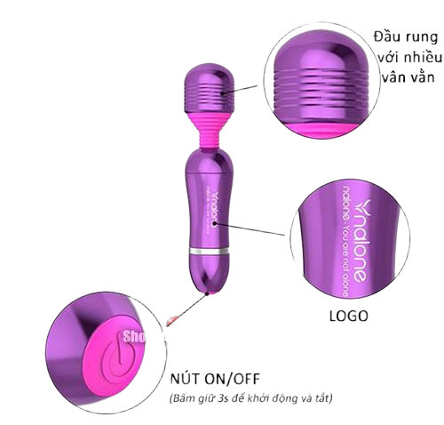 Chày rung mát xa mini Nalone Roma chống thấm nước 6 chế độ 